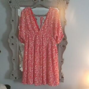 Beachly Floral Red Mini Dress